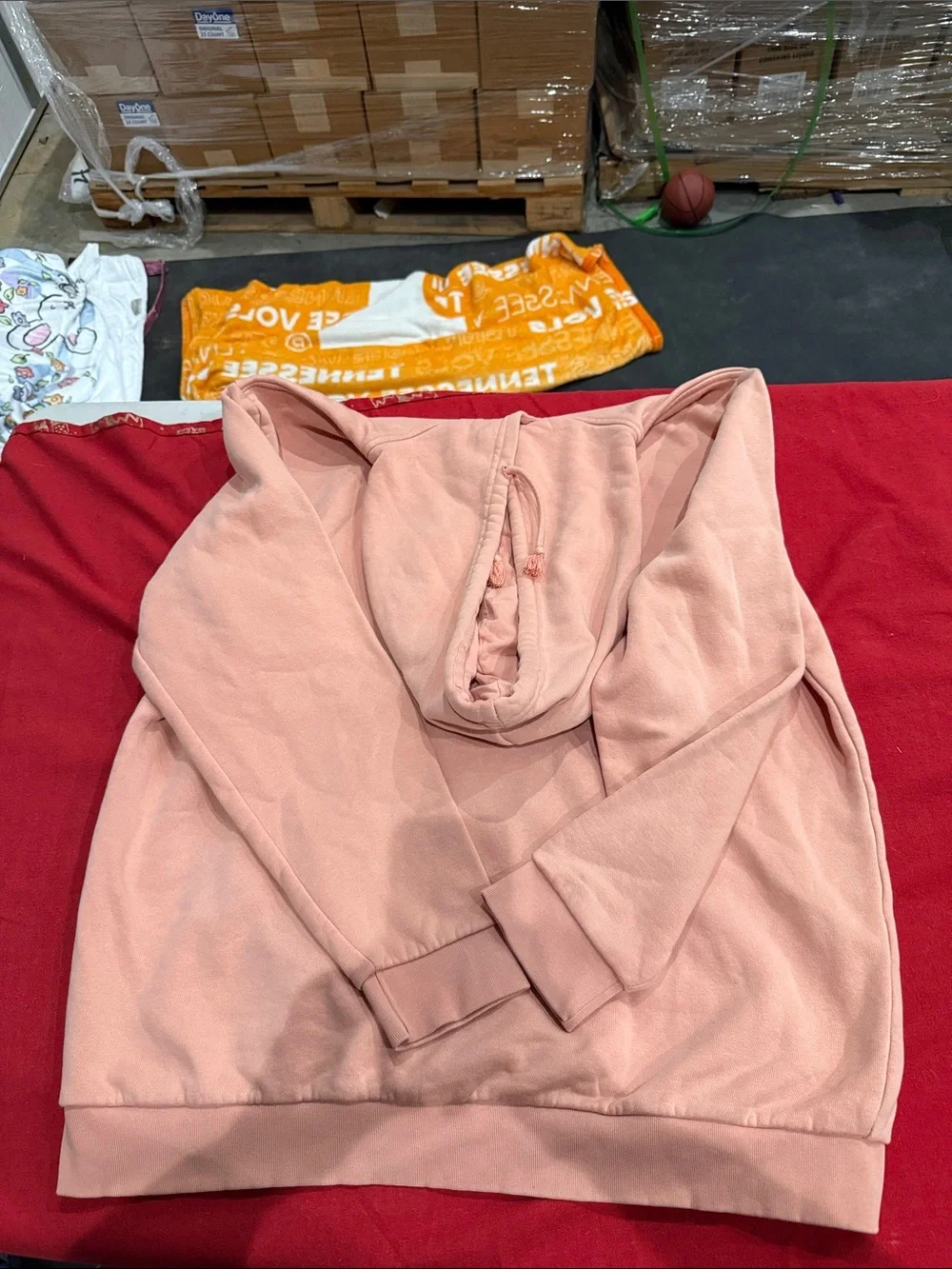 adidas Dusty Pink Cowl-Neck Pullover Hoodie